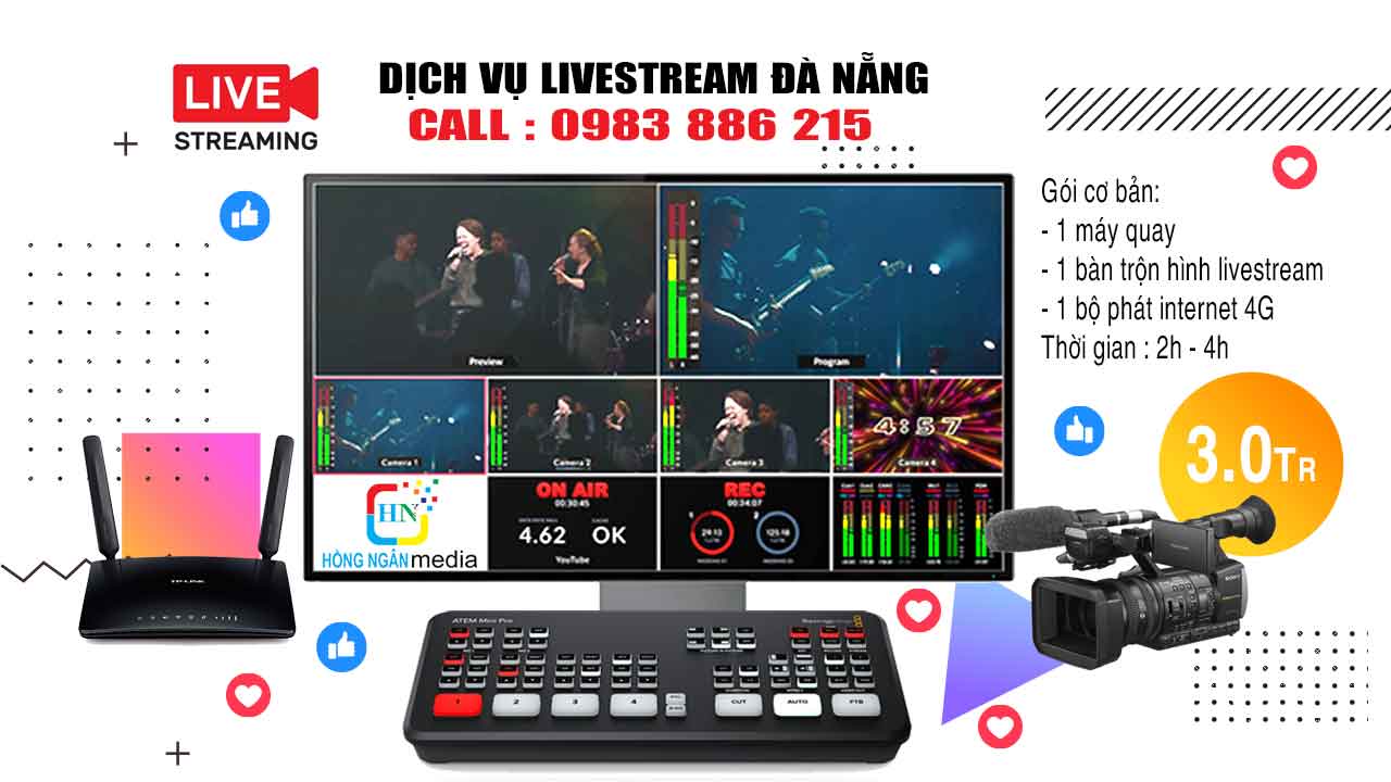 Bảng giá Live stream tại Đà Nẵng